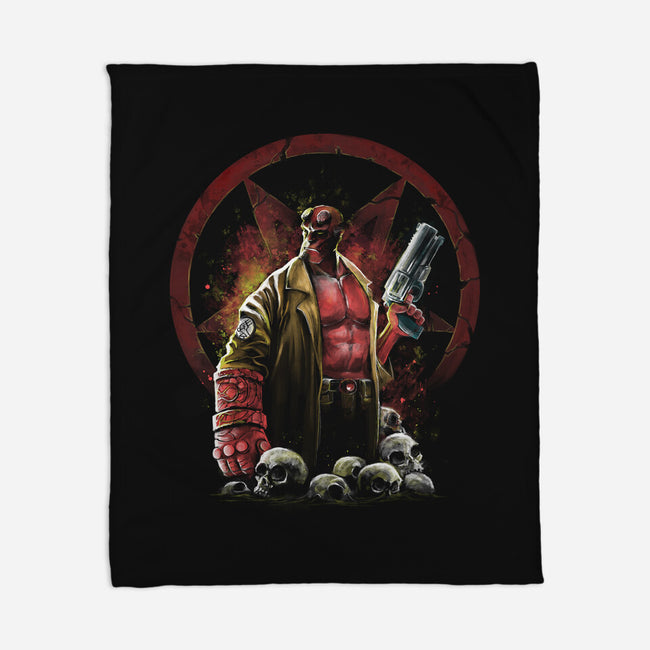 Painting Of The Half-Demon-None-Fleece-Blanket-zascanauta