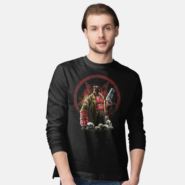 Painting Of The Half-Demon-Mens-Long Sleeved-Tee-zascanauta