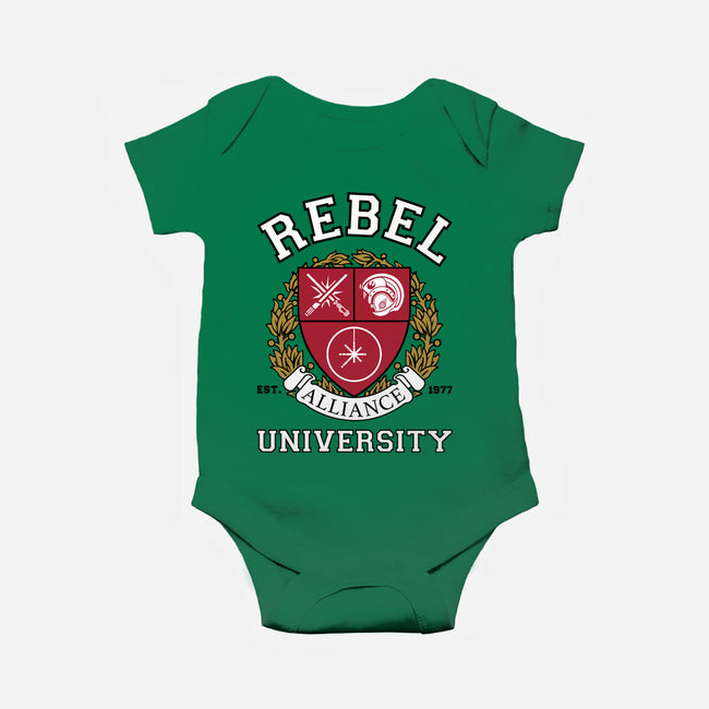 Rebel Alliance University-Baby-Basic-Onesie-DrMonekers