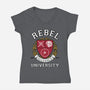 Rebel Alliance University-Womens-V-Neck-Tee-DrMonekers