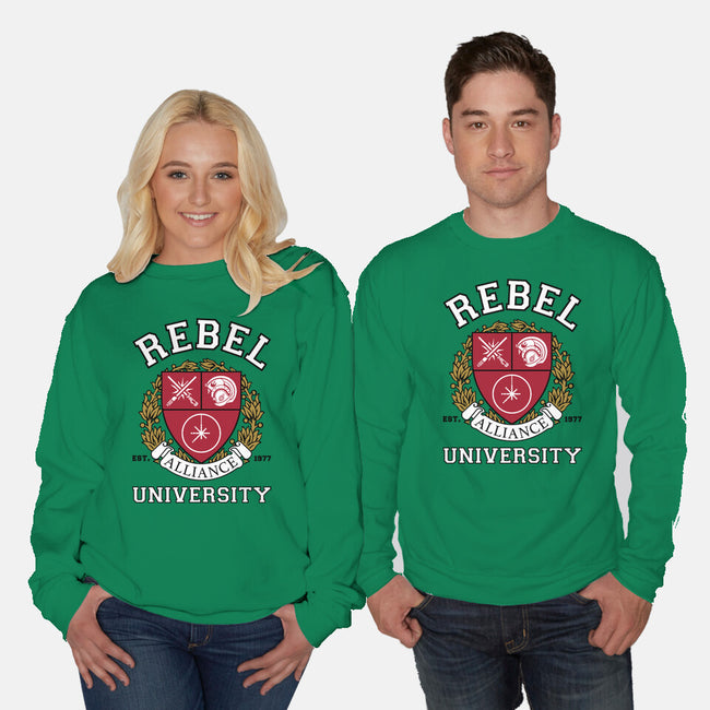 Rebel Alliance University-Unisex-Crew Neck-Sweatshirt-DrMonekers