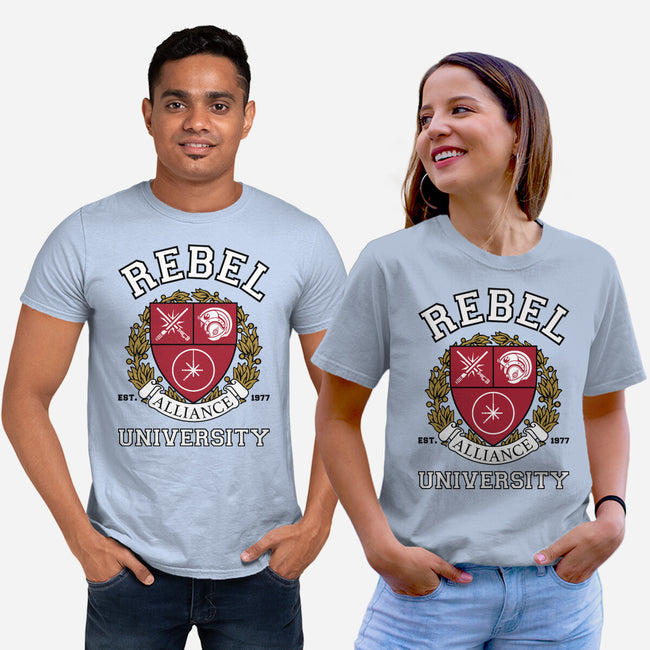 Rebel Alliance University-Unisex-Basic-Tee-DrMonekers