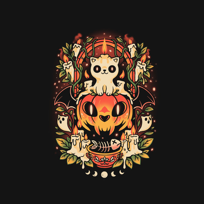 Spooky Cat Night-Womens-Fitted-Tee-eduely