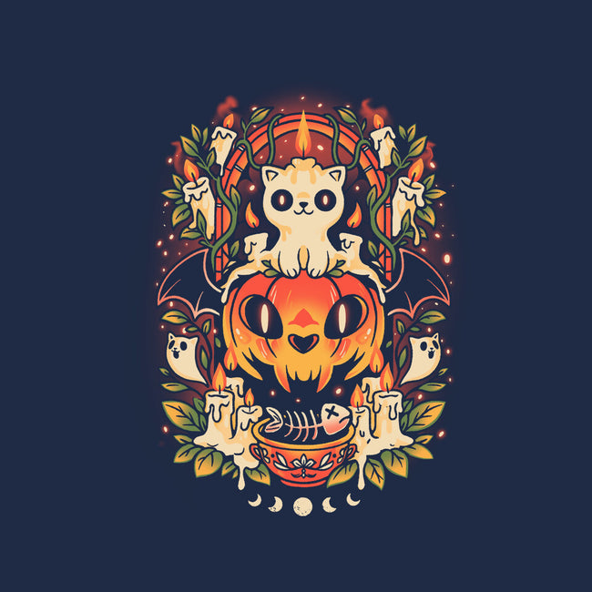 Spooky Cat Night-Mens-Basic-Tee-eduely