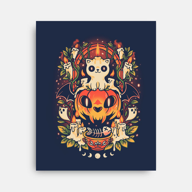 Spooky Cat Night-None-Stretched-Canvas-eduely