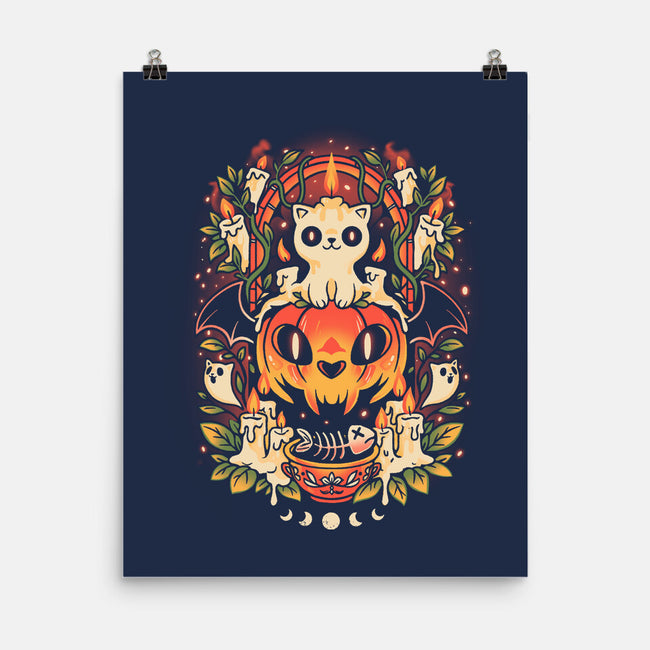 Spooky Cat Night-None-Matte-Poster-eduely