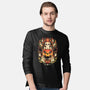 Spooky Cat Night-Mens-Long Sleeved-Tee-eduely
