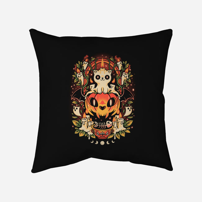 Spooky Cat Night-None-Removable Cover w Insert-Throw Pillow-eduely