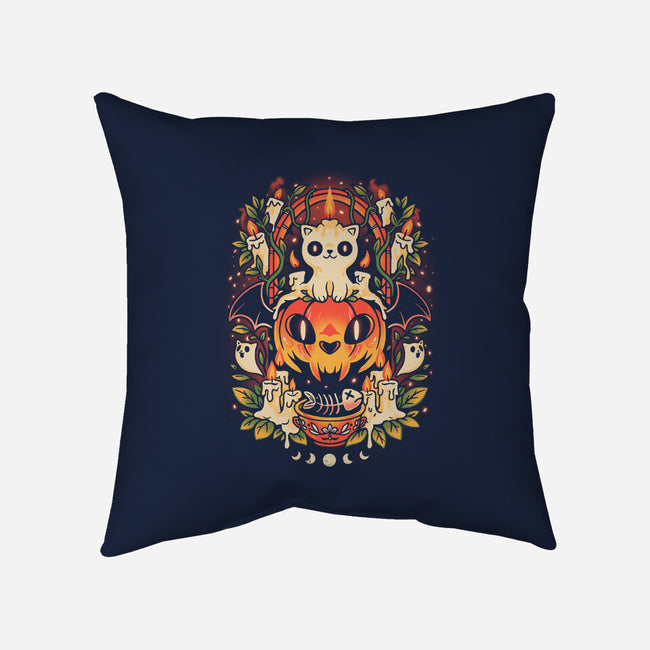 Spooky Cat Night-None-Removable Cover w Insert-Throw Pillow-eduely