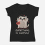 Everything Is Awful-Womens-V-Neck-Tee-koalastudio