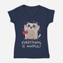 Everything Is Awful-Womens-V-Neck-Tee-koalastudio