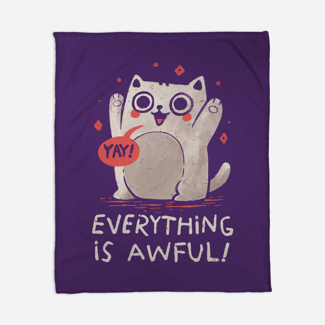 Everything Is Awful-None-Fleece-Blanket-koalastudio