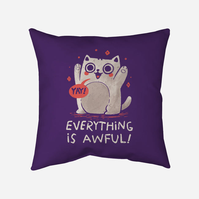 Everything Is Awful-None-Removable Cover w Insert-Throw Pillow-koalastudio