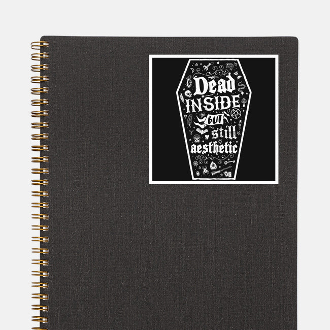 Dead Inside But Still Aesthetic-None-Glossy-Sticker-Nemons