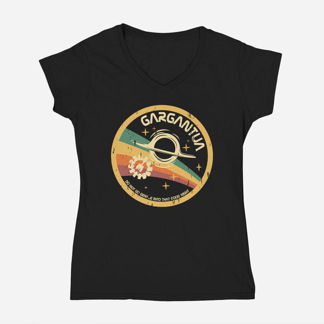 Gargantua-Womens-V-Neck-Tee-piercek26