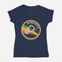 Gargantua-Womens-V-Neck-Tee-piercek26