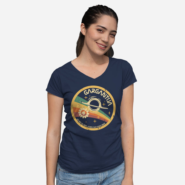 Gargantua-Womens-V-Neck-Tee-piercek26
