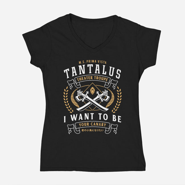 Tantalus Theater Troupe Emblem-Womens-V-Neck-Tee-LAGELANTEE