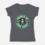 Prince Of Dark Roast-Womens-V-Neck-Tee-Boggs Nicolas