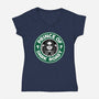 Prince Of Dark Roast-Womens-V-Neck-Tee-Boggs Nicolas