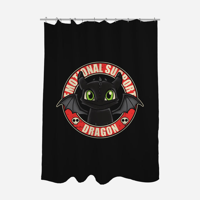 An Emotional Support Dragon-None-Polyester-Shower Curtain-turborat14