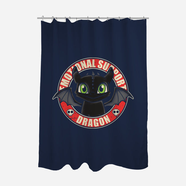 An Emotional Support Dragon-None-Polyester-Shower Curtain-turborat14