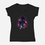 Rumi Demon Hunter-Womens-V-Neck-Tee-dandingeroz