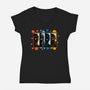 Four Faces-Womens-V-Neck-Tee-nickzzarto
