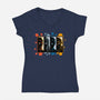 Four Faces-Womens-V-Neck-Tee-nickzzarto