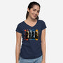 Four Faces-Womens-V-Neck-Tee-nickzzarto