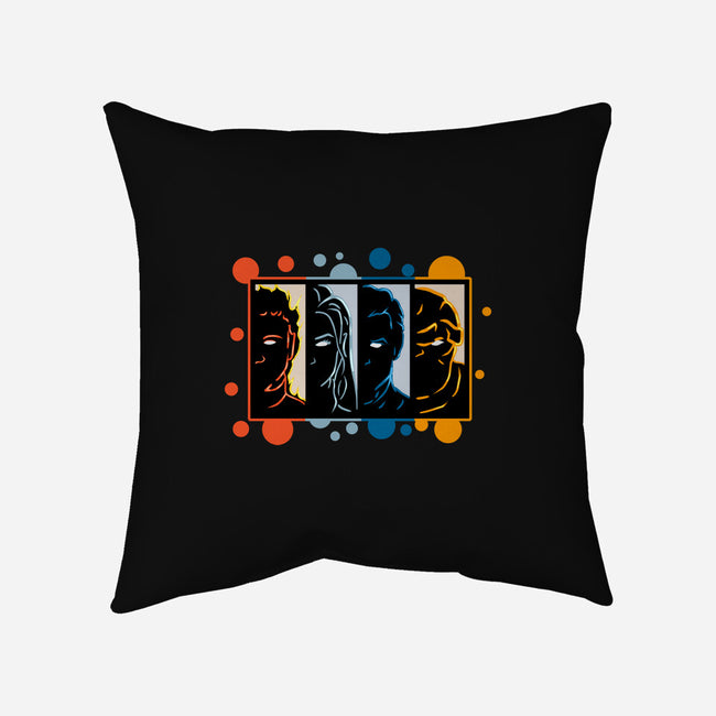 Four Faces-None-Removable Cover w Insert-Throw Pillow-nickzzarto