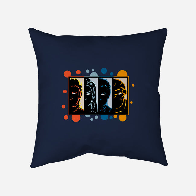 Four Faces-None-Removable Cover w Insert-Throw Pillow-nickzzarto