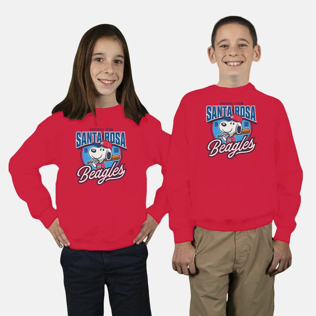 Santa Rosa Sluggers-Youth-Crew Neck-Sweatshirt-Popnotic