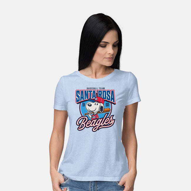 Santa Rosa Sluggers-Womens-Basic-Tee-Popnotic