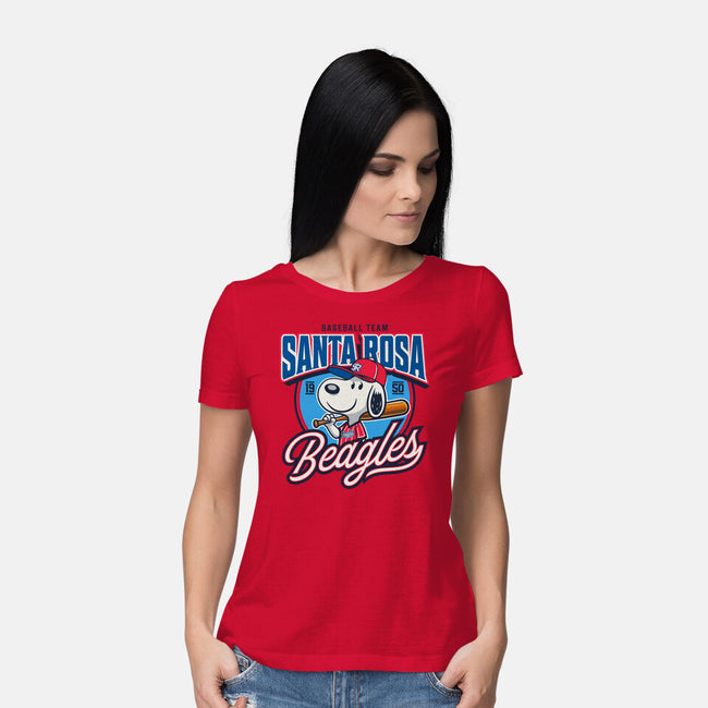 Santa Rosa Sluggers-Womens-Basic-Tee-Popnotic