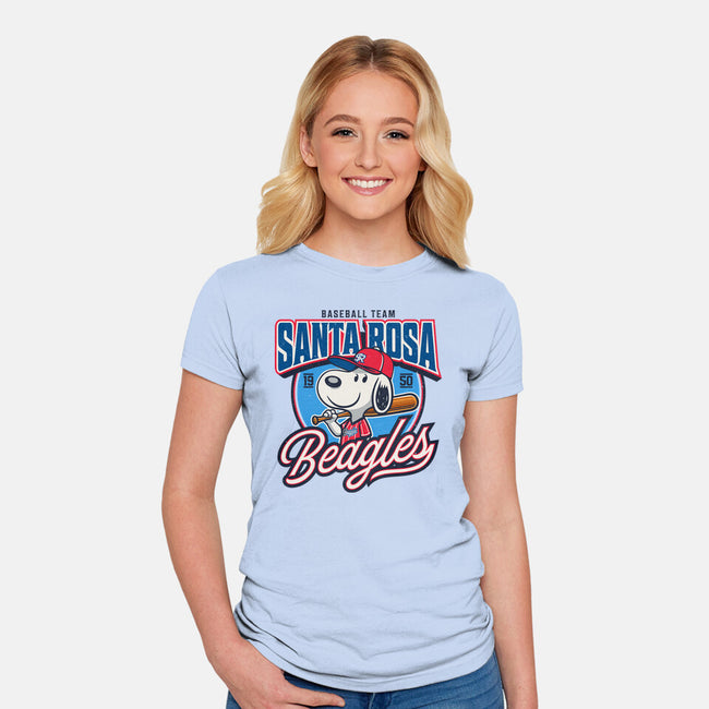 Santa Rosa Sluggers-Womens-Fitted-Tee-Popnotic