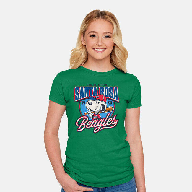 Santa Rosa Sluggers-Womens-Fitted-Tee-Popnotic