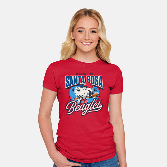 Santa Rosa Sluggers-Womens-Fitted-Tee-Popnotic