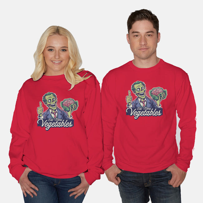 Eat More Vegetables-Unisex-Crew Neck-Sweatshirt-Popnotic