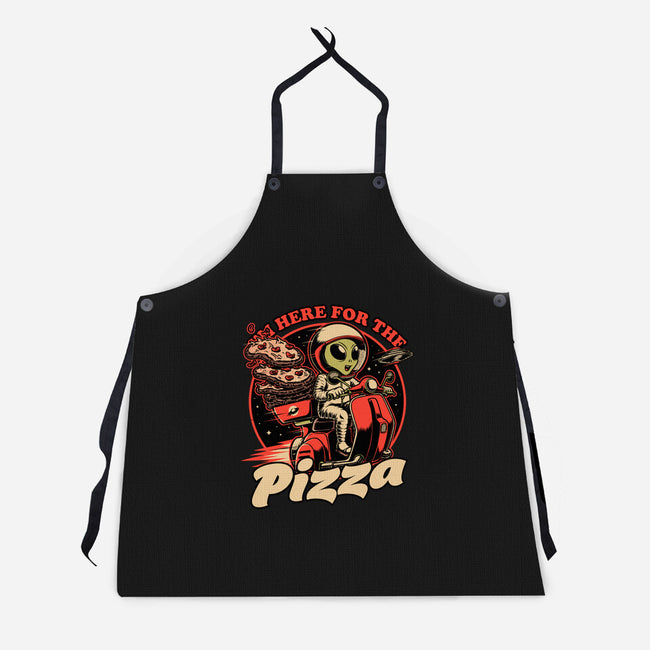 Space Pizza Delivery-Unisex-Kitchen-Apron-Studio Mootant