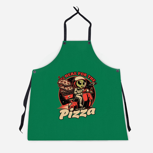 Space Pizza Delivery-Unisex-Kitchen-Apron-Studio Mootant
