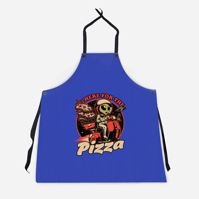 Space Pizza Delivery-Unisex-Kitchen-Apron-Studio Mootant