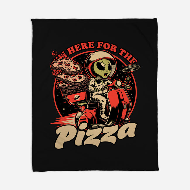 Space Pizza Delivery-None-Fleece-Blanket-Studio Mootant
