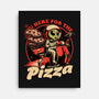 Space Pizza Delivery-None-Stretched-Canvas-Studio Mootant