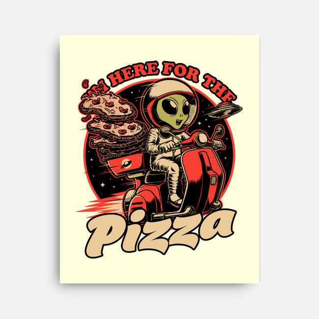 Space Pizza Delivery-None-Stretched-Canvas-Studio Mootant