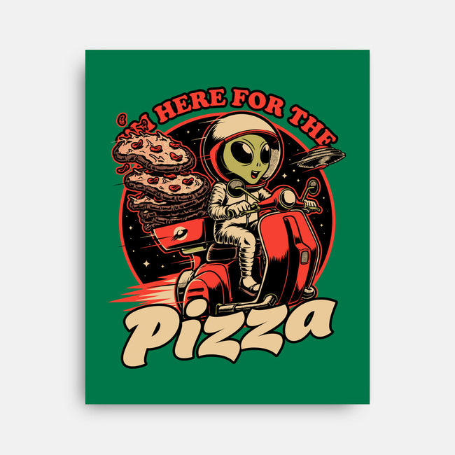 Space Pizza Delivery-None-Stretched-Canvas-Studio Mootant