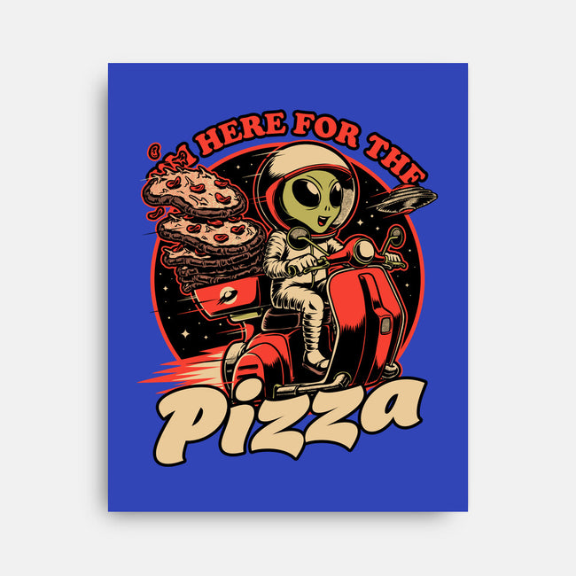 Space Pizza Delivery-None-Stretched-Canvas-Studio Mootant