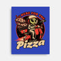 Space Pizza Delivery-None-Stretched-Canvas-Studio Mootant