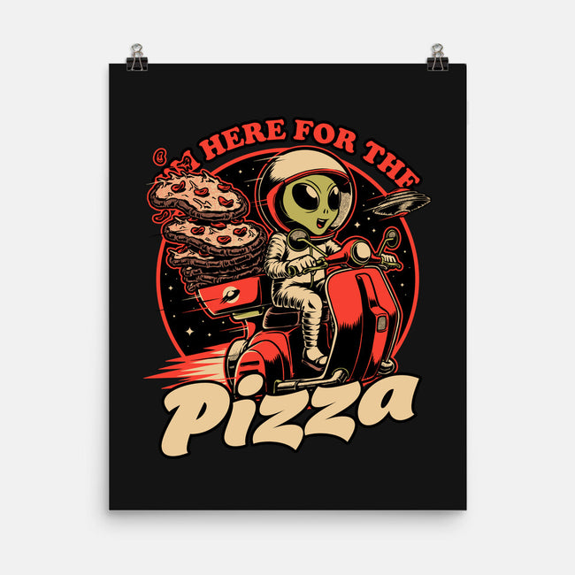 Space Pizza Delivery-None-Matte-Poster-Studio Mootant