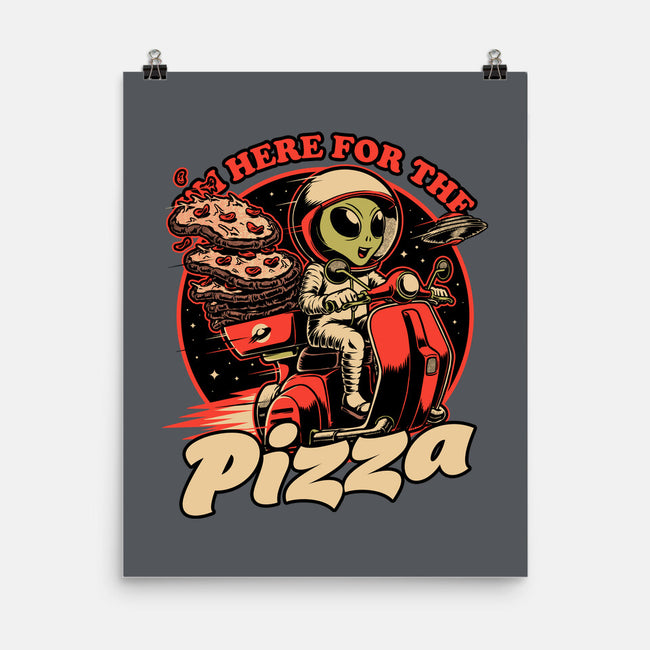 Space Pizza Delivery-None-Matte-Poster-Studio Mootant